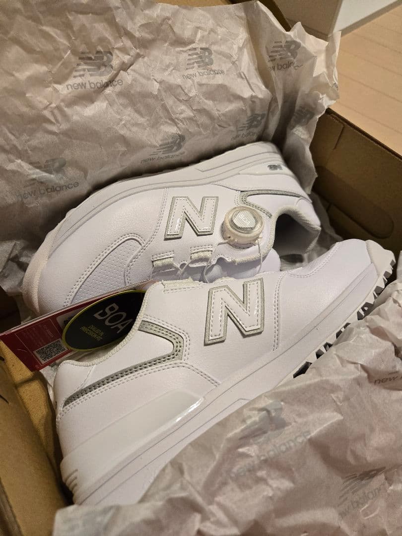 New Balance ホワイト ゴルフシューズ